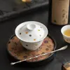 Cuenco Tapa de Cerámica Blanca de Porcelana Blanca y Arcilla de Jade de las Dinastías Tang y Song, Juego de Té Kung Fu para Uso Doméstico, Taza de Té Pequeña de Pared Delgada, Cuenco Tapa Creativo