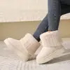 Botas de nieve de suela gruesa de talla grande para mujer, invierno 2024, nuevas, con mangas forradas de vellón, cálidas, con dobladillo en el medio, zapatos de algodón Mao Mao Mao