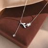 Collar de Tulipan de Plata de Ley 990 para Mujer 2024 Nuevo Estilo Lujo Ligero Diseño de Nicho Cadena Clavicular de Flor Xl007