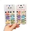 Clip de moda coreana transfronterizo tamaño pequeño color polvo de oro pinza para el pelo seis clips de macarrón mini accesorios para el pelo