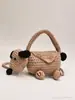 Bolsa de Lã Tricotada Infantil Bolsa de Menina Pequena Bolsa Transversal de Cachorrinho Fofo para Bebê Bolsa de Ombro de Menino Cartoon para Sair