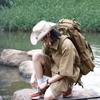 Sombrero de verano transpirable para acampar al aire libre, montañismo, pesca, sombrero de vaquero occidental, sombrero de pescador con cordón de marca de moda japonesa para hombres y mujeres