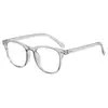 Gafas Retro de Marco Grande Anti-Luz Azul con Decoración de Tachuelas de Arroz, Lentes Lisos para Mujer, Adelgazantes, Marco Ultra Ligero de Moda