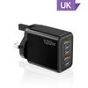 Cargador multipuerto 3PD 2USB transfronterizo para Apple 15 Europa y Estados Unidos 120W cabezal de carga rápida