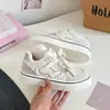 Sapatos brancos sola grossa sapatos femininos forrados com fleece tênis board feios fofos pão inverno nicho crianças estudantes B3808M