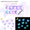 Adesivo de Parede Luminoso Borboleta Degradê Xino Yg-H720 Personalizável PVC Autoadesivo Fluorescente Decorativo para Quarto de Crianças