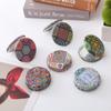 Espejo Pequeño Personalizado Espejo Plegable para Pan Patrón Móvil Espejo de Maquillaje Retro Portátil Redondo Espejo de Regalo para Pan