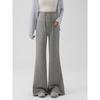 Calça de Maternidade para Outono e Inverno 2025, Novo Estilo, Forrada com Fleece, Engrossada, Calça Flare, Calça Longa de Maternidade Que Não Aperta a Barriga