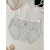 A305 # Bragas de cintura media para mujer con temática de osito, dulces y esponjosas, para niñas, nuevo modelo 2026, algodón puro, protección antibacteriana