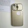 Transforma-se instantaneamente em uma réplica da capa original do iPhone 17, janela grande, capa rígida de acrílico prateada e dourada para iPhone 16, adequada para iPhone 15