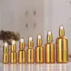 30ml50ml100ml Botella Gotero para Aceite Esencial Chapado Oro UV Botella Gotero Dorada Botella Gotero Cesta de Flores Sub-botella