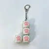 Chaveiro Botão Luminoso de Patinha de Gato Chave de Teclado Switch Tecla de Teclado Brinquedo Descompressão Pingente de Bolsa Chaveiro