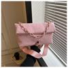2023 nuevo color sólido gran capacidad pana bolso de mujer pana cadena portátil cruzado hombro axila bolso de mujer