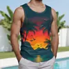 Roupas Masculinas de Verão Novas para Exportação Cruzada Europeia e Americana Colete Havaiano Estampado em 3D Novo