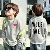 Camiseta de Manga Larga Elegante Estilo Coreano de Punto Waffle para Niños, Nueva Moda de Primavera y Otoño, Camisa Básica Casual Dos en Uno para Niños Mayores