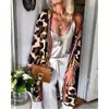 FC736 punto de venta Amazon 2022 moda femenina transfronteriza estampado de leopardo holgado Joker abrigo cárdigan largo mujer