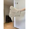 Suéter de punto de manga larga con botones, cuello redondo bajo con volantes, estilo francés, para mujer, top ajustado de capa base para otoño e invierno