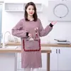 Overol de Algodón Engrosado de Manga Larga Delantal de Mujer Cocina Hogar Nuevo Estilo 2024 Ropa de Trabajo de Moda para Cocinar con Mangas