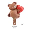 Nuevo Globo de Papel de Aluminio con Forma de Corazón de Oso de Pie Transfronterizo de Amazon para Boda, Día de San Valentín, Confesión, Decoración y Fiesta