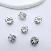 Cuentas de Rueda con Circonita Micropavimentada Chapadas en Oro de 14K Accesorios Hechos a Mano para Bricolaje Cuentas de Transferencia Accesorios para Joyería Cuentas Espaciadoras para Pulseras Caseras