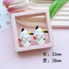 Grande Kaku Ku Série Cachorro Branco Resina Acessórios DIY Capa de Celular Tênis com Furos Patch Acessórios de Cabelo Material