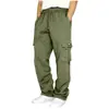 2026 Novos Calças Jogger Esportivas Casuais Masculinas Transfronteiriças com Múltiplos Bolsos e Cordão, Calças Cargo de Caimento Solto para Homens