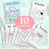 Compra directa transfronteriza de 10 pósters para colorear con temática de animales polares por paquete, divertido libro de buscar y dibujar, papel para colorear para niños