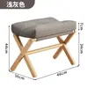 Reposapiés, Reposapiés de Madera Maciza, Taburete para Cambiar Zapatos en la Puerta del Hogar, Taburete Bajo Moderno y Sencillo para Sofá de Sala de Estar, Taburete Plegable con Cubierta Suave