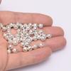 Cuentas espaciadoras rellenas de oro de 14 quilates que conservan el color, cuentas redondas de 6 mm con patrón, accesorios para pulseras, collares de mano DIY, accesorios con cuentas al por mayor