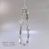 Woo Woo cadena original de plata blanca con estrella grande de cuentas para teléfono móvil cadena de cámara ccd cordón decorativo colgante llavero de amor