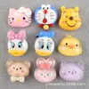 Pinza para el pelo de pelo de conejo Accesorios de resina Funda de teléfono Doraemon Pato Donald Adornos para el pelo DIY Oso pequeño Pollito Materiales hechos a mano Venta al por mayor
