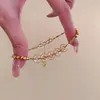 Pulsera Moneda de Cinco Emperadores con Baño de Oro Real de 24K y Circonita, Pulsera de Moneda de Lujo Ligero de Gama Alta para Mujer, Joyería de Año de Nacimiento que Atrae la Riqueza