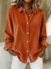 2025 Comércio Exterior Transfronteiriço Europeu e Americano Moda Feminina Outono/Inverno Novo Site Independente da Amazon Camisa Casual Feminina de Veludo