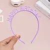 Celebridade da Internet Aniversário Cor Doce Letra Faixa de Cabelo Feliz Aniversário Feliz Aniversário Grampo de Cabelo Plástico Vestido de Aniversário