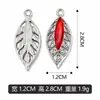 Los colgantes individuales en forma de hoja con incrustaciones de diamantes se pueden mezclar y combinar para ventas transfronterizas. Colgantes, dijes, accesorios para pulseras y collares, para hacer tú mismo, directo del fabricante