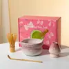 Conjunto de Chá Matcha de Alto Valor Transfronteiriço com Batedor de Matcha Esmaltado em Forno, Conjunto de Matcha Estilo Japonês com Tigela de Matcha com Bico