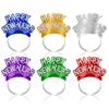 Diadema de Feliz Año Nuevo Transfronteriza Suministros para Fiesta de Navidad Decoración de Ambiente happynewyear Sombrero de Papel de Color