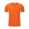 Camiseta personalizada de algodão puro, cor sólida, gola redonda, manga curta, para atividades empresariais, roupas de grupo, roupas de trabalho, logo impresso