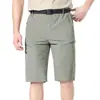 Calças Cropped Impermeáveis para Caminhada e Corrida Masculinas, Calças Cargo Largas de Tecido Tamanho Grande, Shorts Esportivos de Secagem Rápida para o Verão, Feito Sob Medida