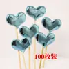 Decoración para hornear pasteles Tarjeta de PU enchufe reflectante estrella de cinco puntas Amor Fiesta mesa de postres enchufe 100