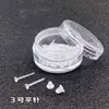 Los pendientes invisibles no necesitan quitarse para dormir con agujeros transparentes simples para levantar la oreja y palitos de plástico transparentes anti-bloqueo