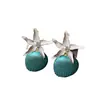 Pendientes de Estrella de Mar y Concha Estilo Vacaciones de Primavera y Verano 2026 Nueva Moda Diseño de Nicho de Alta Gama Pendientes Únicos