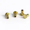 Rebites de Cobre com Cabeça Chata, Peças de Rebites de Latão para Repuxo a Frio, Conectores de Fixação Condutivos, Rebites Semi-Ocos Personalizados de 1-8mm