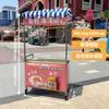 Carrinho de barraca dobrável pó de gelo sushi linguiça grelhada sorvete carrinho de lanche móvel barraca móvel carrinho de barraca de mercado noturno