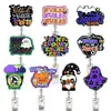 Diseño divertido con temática de Halloween: porta-tarjeta retráctil giratorio de acrílico con forma de fantasma