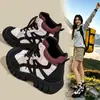 Zapatos de Montañismo para Exteriores para Mujer 2026 Nuevo Estilo Suela Gruesa Aumentadores de Altura Antideslizantes Deportes de Senderismo Zapatos de Mujer Cuero Genuino Ropa de Trabajo Botas Martin para Mujer