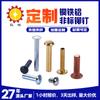 Proveedores de Fabricantes de Guangdong Suministran Remaches No Estándar con Cabezas Planas Redondas, Cabezas Planas de Cobre Semi-Huecas, Latón Semi-Niquelado