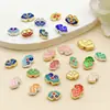 Aleación Esmalte de Goteo de Aceite Cuenta Nube Accesorios DIY Materiales Estilo Antiguo Hanfu Pulsera Pasador Accesorios con Agujero
