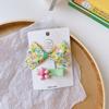 Horquilla para niños estilo coreano horquilla con lazo floral clip macarrón bebé clip lateral para bebé accesorios para el cabello para niñas traje