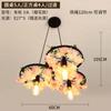 Lámpara de araña loft Estilo industrial vintage Arte en hierro Rueda de planta verde Lámparas decorativas personalizadas creativas para tienda de ropa, restaurante